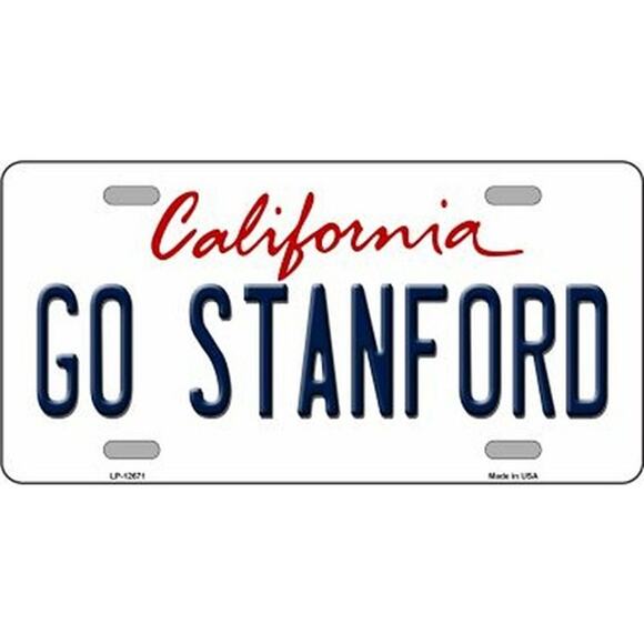 NCAA Stanford Cardinal License Plate Metal Sign Football Palto New Auto Pac 10 - Picture 1 of 3